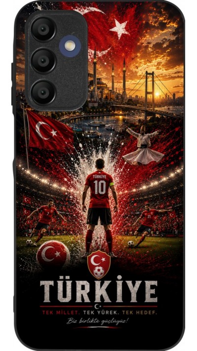 Samsung Galaxy A15 Case Hülle - Silikon schwarz Fussball Türkei splash 2026