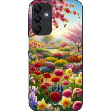 Samsung Galaxy A15 Case Hülle - Silikon schwarz Frühling 25 Strauß Frühling