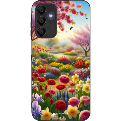 Samsung Galaxy A15 Case Hülle - Silikon schwarz Frühling 25 Strauß Frühling
