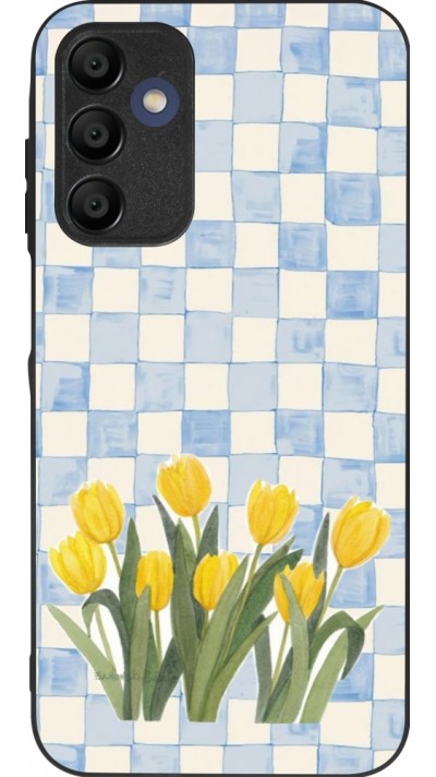 Coque Samsung Galaxy A15 - Silicone rigide noir Blue vichy tulips Spring 2026