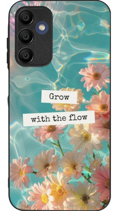 Samsung Galaxy A15 Case Hülle - Silikon schwarz Summer 2025 Grow with the flow