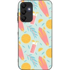 Samsung Galaxy A15 Case Hülle - Silikon schwarz Summer 2025 Pattern citron