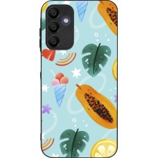 Samsung Galaxy A15 Case Hülle - Silikon schwarz Summer 2025 Pattern papaya