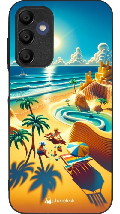 Samsung Galaxy A15 Case Hülle - Silikon schwarz Sonnenuntergang Brise
