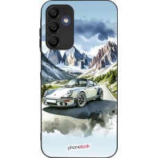 Samsung Galaxy A16 Case Hülle - Silikon schwarz Porsche 911 Berg Aquarell