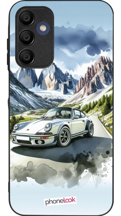 Samsung Galaxy A16 Case Hülle - Silikon schwarz Porsche 911 Berg Aquarell