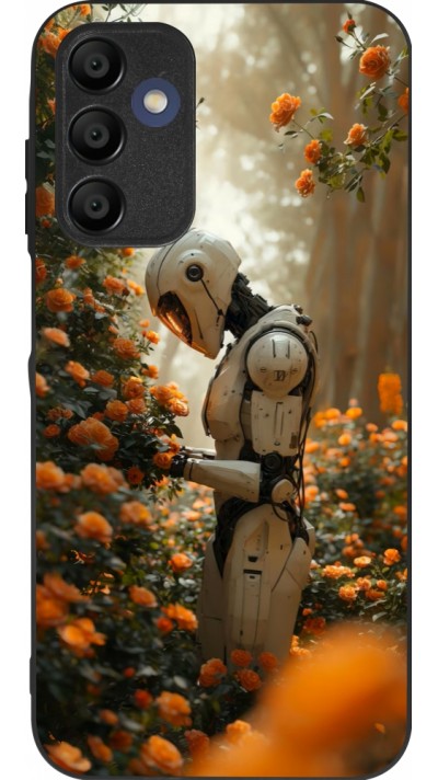 Coque Samsung Galaxy A16 - Silicone rigide noir Astronaut flowers 2025