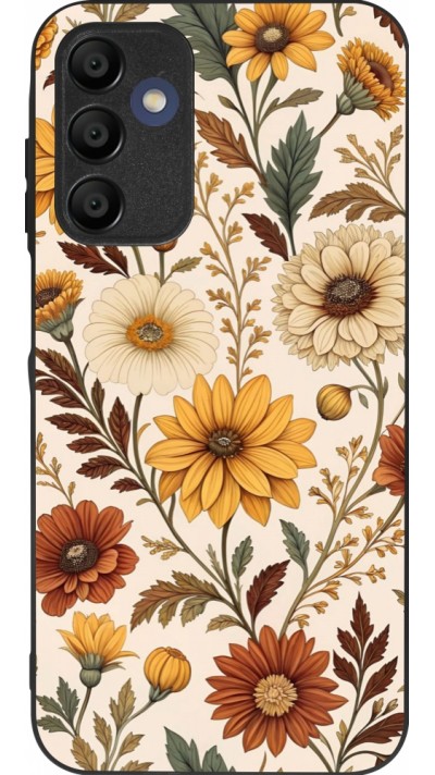 Samsung Galaxy A16 Case Hülle - Silikon schwarz Autumn 25 Flower pattern