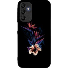 Samsung Galaxy A16 Case Hülle - Silikon schwarz Dark Flowers