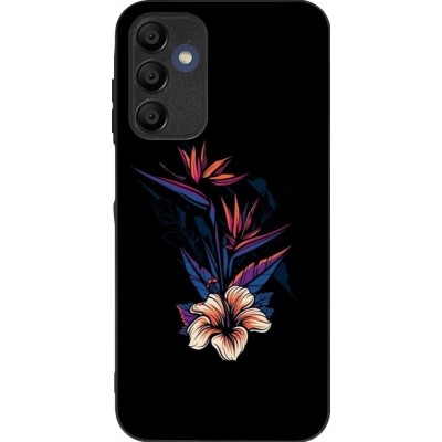 Samsung Galaxy A16 Case Hülle - Silikon schwarz Dark Flowers