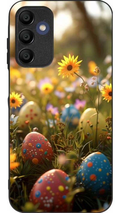 Samsung Galaxy A16 Case Hülle - Silikon schwarz Easter 2026 Decorated eggs