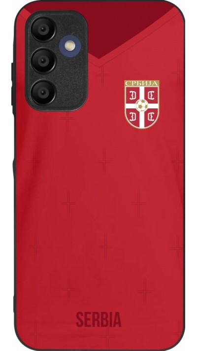 Samsung Galaxy A16 Case Hülle - Silikon schwarz Serbien 2022 personalisierbares Fussballtrikot