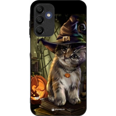 Samsung Galaxy A16 Case Hülle - Silikon schwarz Halloween 21 Witch cat
