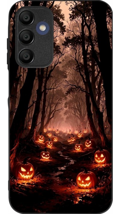 Samsung Galaxy A16 Case Hülle - Silikon schwarz Halloween 2025 Road of Terrifying Pumpkins