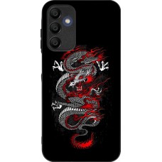 Samsung Galaxy A16 Case Hülle - Silikon schwarz Japanese style Dragon Tattoo Red Black