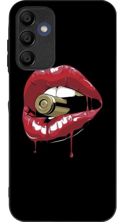 Samsung Galaxy A16 Case Hülle - Silikon schwarz Lips bullet