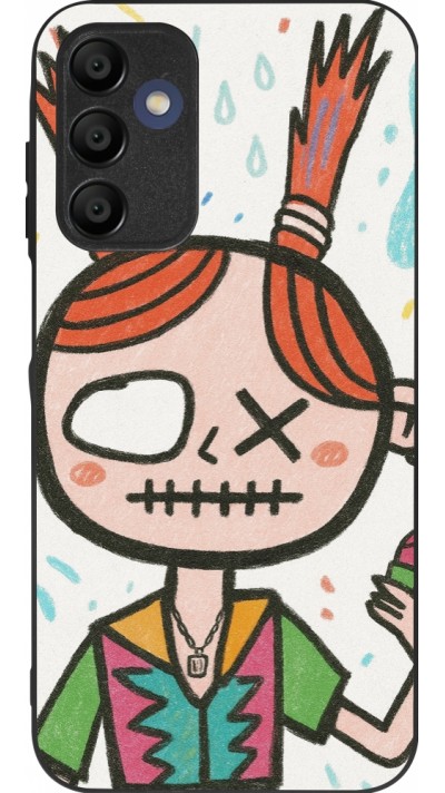 Coque Samsung Galaxy A16 - Silicone rigide noir Little Girl Sketch