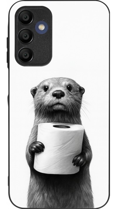 Coque Samsung Galaxy A16 - Silicone rigide noir Loutre papier de toilette