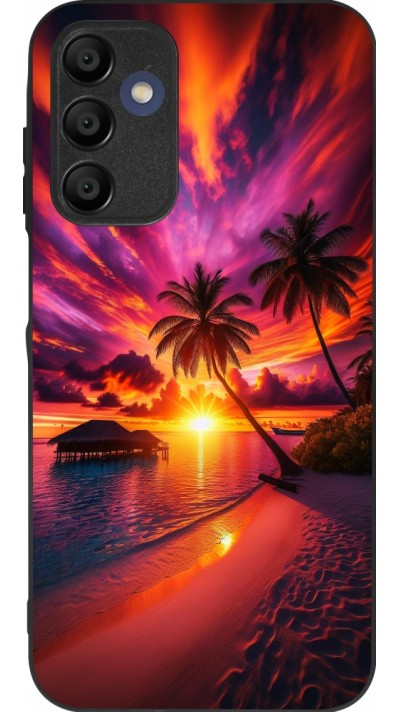 Samsung Galaxy A16 Case Hülle - Silikon schwarz Malediven Abenddämmerung Glückseligkeit