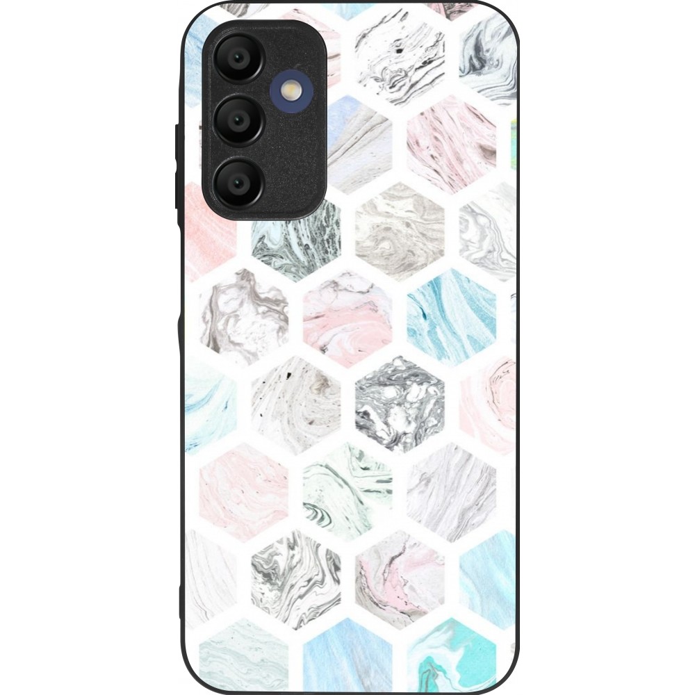 Samsung Galaxy A16 Case Hülle - Silikon schwarz Marble Everything