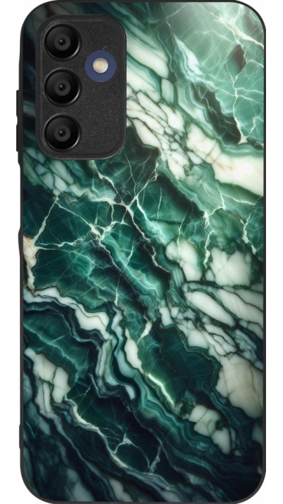Samsung Galaxy A16 Case Hülle - Silikon schwarz Majestätischer grüner Marmor