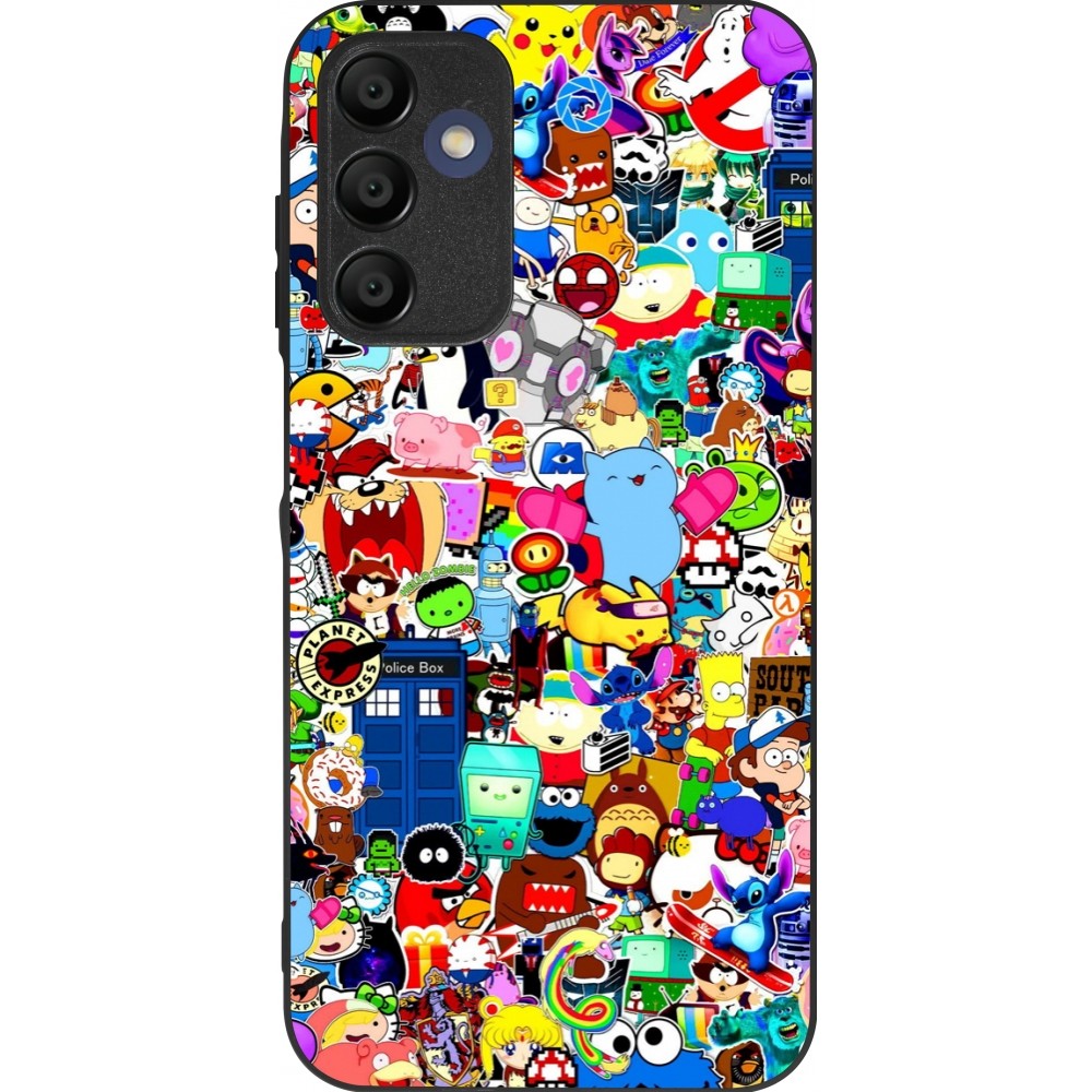 Samsung Galaxy A16 Case Hülle - Silikon schwarz Mixed cartoons