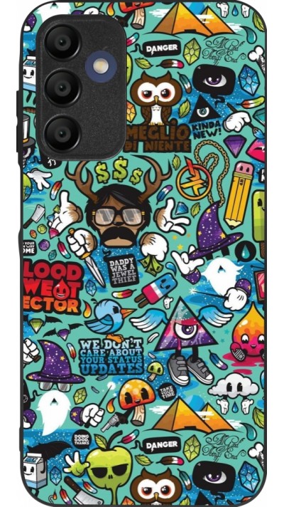 Samsung Galaxy A16 Case Hülle - Silikon schwarz Mixed Cartoons Turquoise