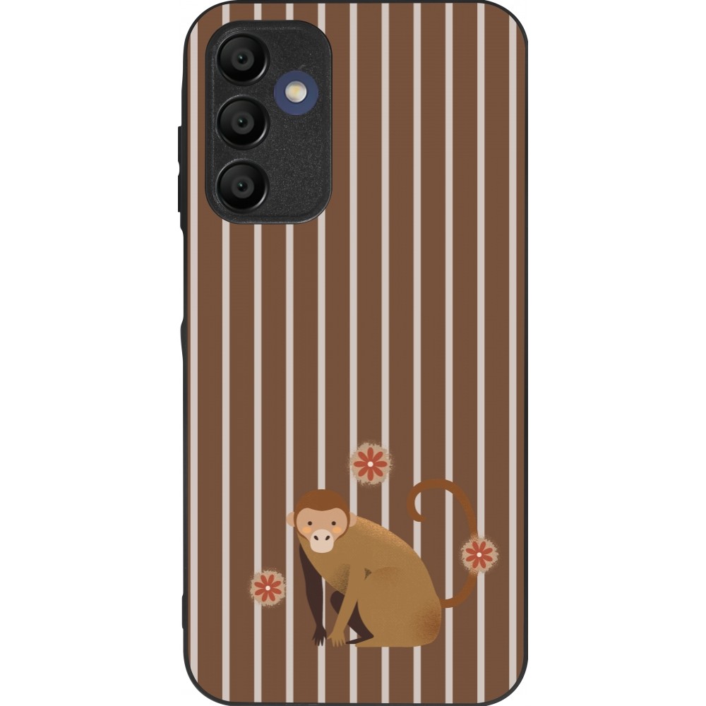 Samsung Galaxy A16 Case Hülle - Silikon schwarz Monkey with stripes