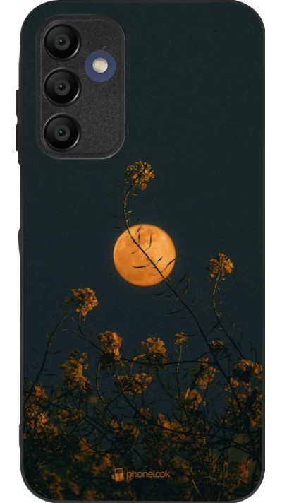 Samsung Galaxy A16 Case Hülle - Silikon schwarz Moon Flowers
