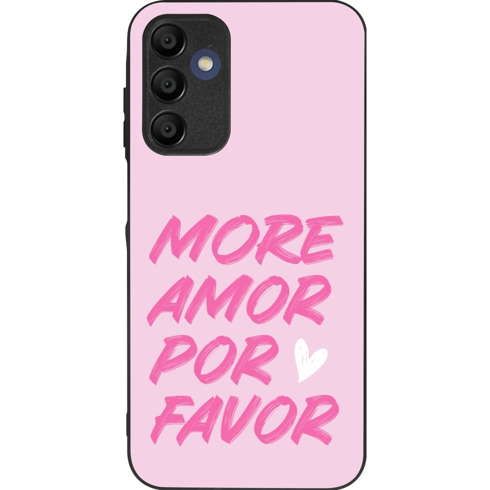 Samsung Galaxy A16 Case Hülle - Silikon schwarz More amor porfavor