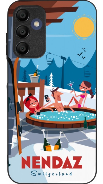Samsung Galaxy A16 Case Hülle - Silikon schwarz Nendaz Mountain Jacuzzi