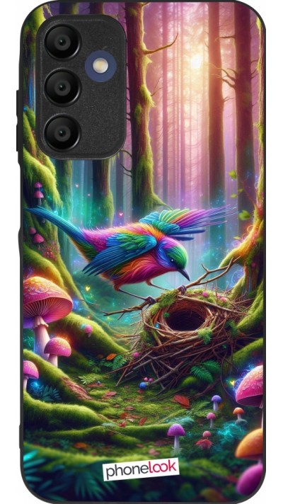 Samsung Galaxy A16 Case Hülle - Silikon schwarz Vogel Nest Wald