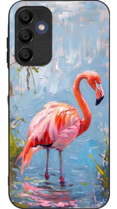 Samsung Galaxy A16 Case Hülle - Silikon schwarz Paint Flamingo