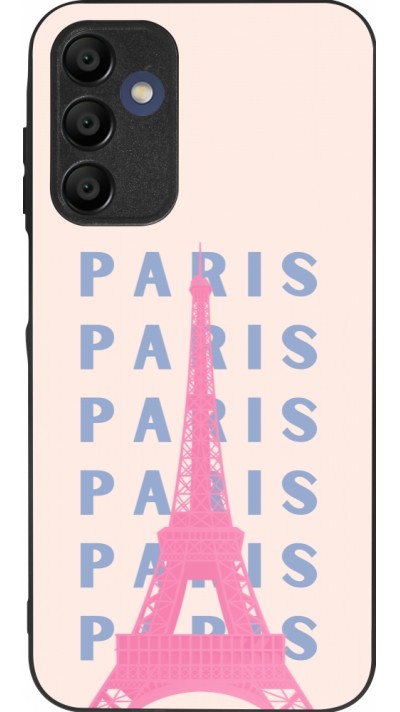 Samsung Galaxy A16 Case Hülle - Silikon schwarz Paris Pink Print