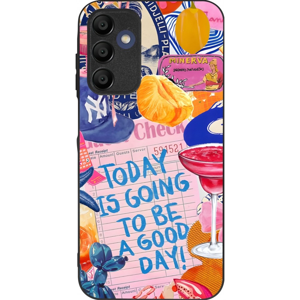 Samsung Galaxy A16 Case Hülle - Silikon schwarz Preppy Today is Going to be a good day
