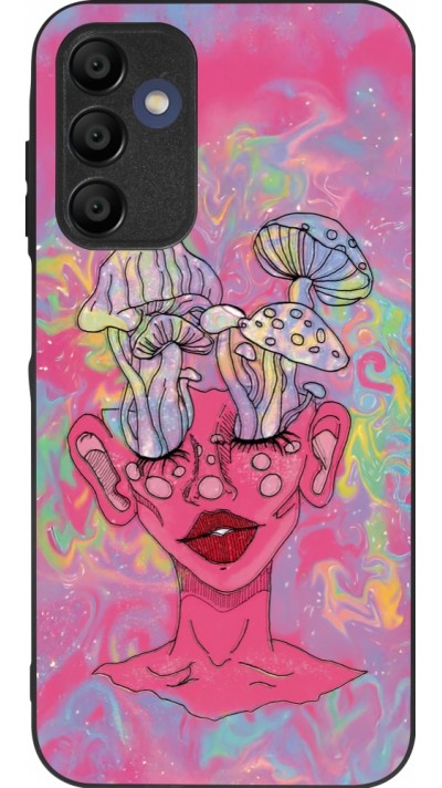 Coque Samsung Galaxy A16 - Silicone rigide noir Psychedelic pink mushroom