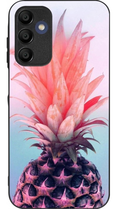 Samsung Galaxy A16 Case Hülle - Silikon schwarz Purple Pink Pineapple