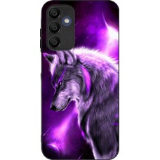 Samsung Galaxy A16 Case Hülle - Silikon schwarz Purple Sky Wolf