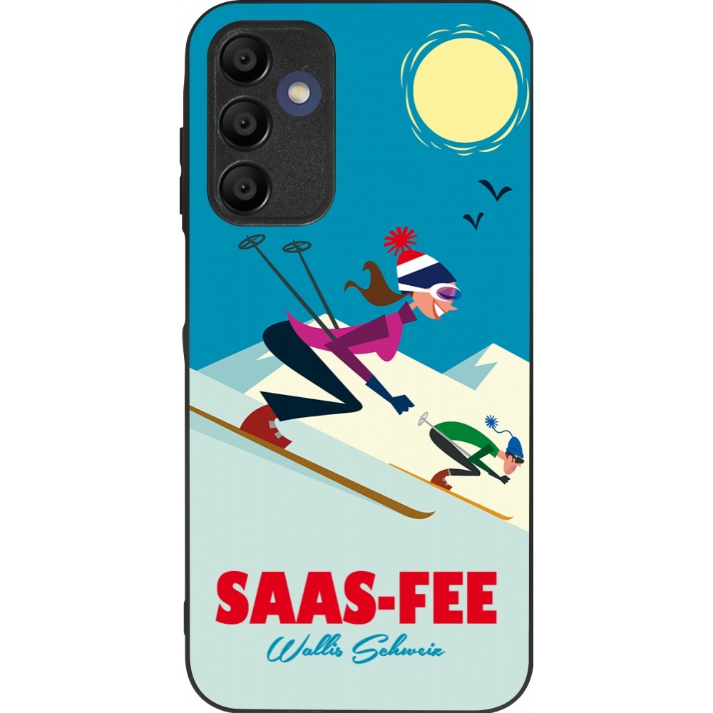 Samsung Galaxy A16 Case Hülle - Silikon schwarz Saas-Fee Ski Downhill