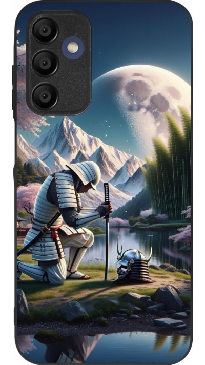 Samsung Galaxy A16 Case Hülle - Silikon schwarz Samurai Katana Mond