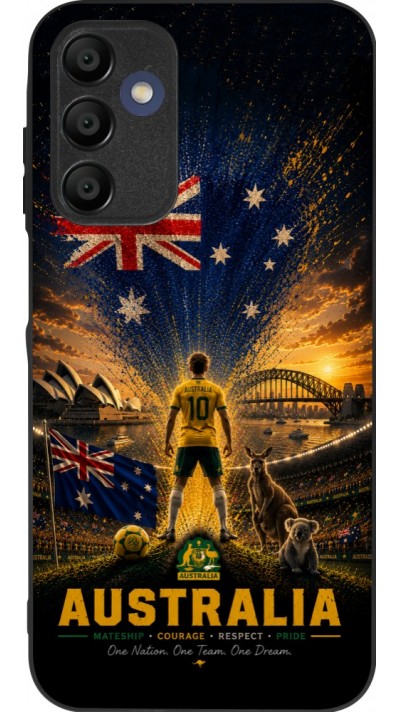 Samsung Galaxy A16 Case Hülle - Silikon schwarz Fussball Australien splash 2026