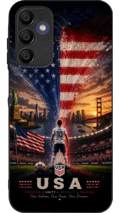 Samsung Galaxy A16 Case Hülle - Silikon schwarz Fussball Vereinigten Staaten splash 2026