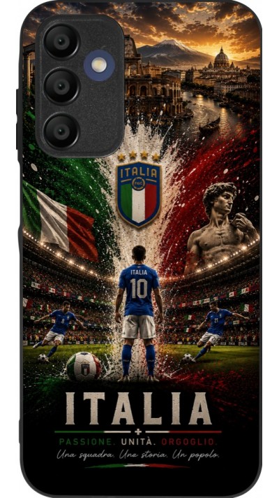 Samsung Galaxy A16 Case Hülle - Silikon schwarz Fussball Italien splash 2026