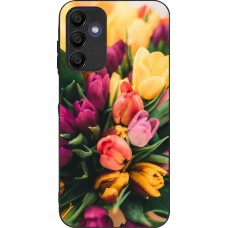 Samsung Galaxy A16 Case Hülle - Silikon schwarz Bouquet of tulips 2026