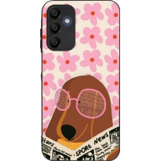 Samsung Galaxy A16 Case Hülle - Silikon schwarz Dog with newspaper 2026