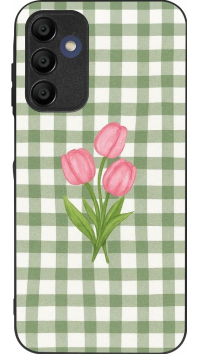 Samsung Galaxy A16 Case Hülle - Silikon schwarz Green vichy tulips 2026