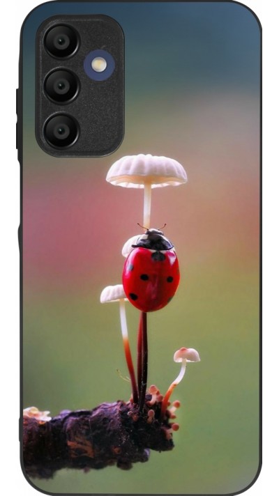 Samsung Galaxy A16 Case Hülle - Silikon schwarz Ladybird on a mushroom 2026