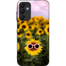 Samsung Galaxy A16 Case Hülle - Silikon schwarz Sunflower with glasses 2026