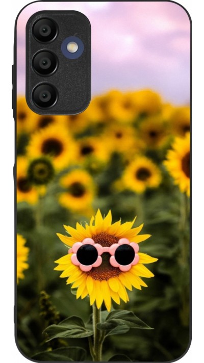 Samsung Galaxy A16 Case Hülle - Silikon schwarz Sunflower with glasses 2026