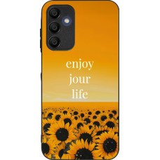 Samsung Galaxy A16 Case Hülle - Silikon schwarz Summer 2025 Enjoy your life